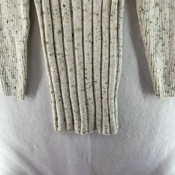 Mango Sweater Dress S Beige Flecked Turtle Neck Bodycon All-Match Raglan Sleeve - Picture 7 of 11
